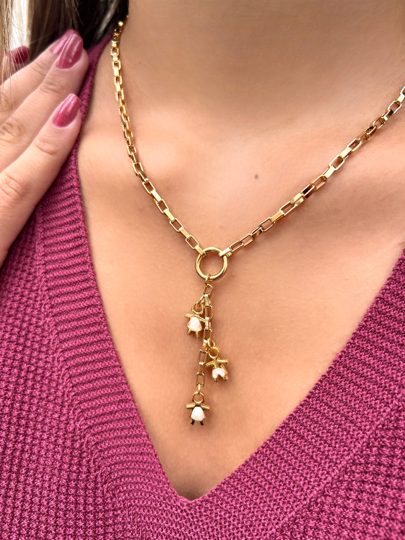 Gravata 3 FILHOS Corrente Elos Fino 45cm