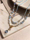 Mix De Colares Alice com Pedra Natural Jade Azul