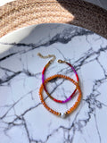 Última Peça!!! Duo De Pulseiras Tons Laranja