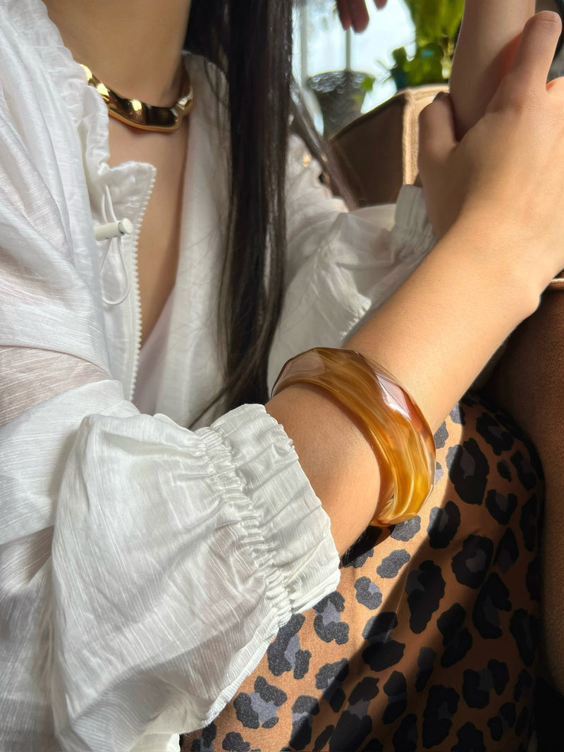 Bracelete Acrílico Cor Mel