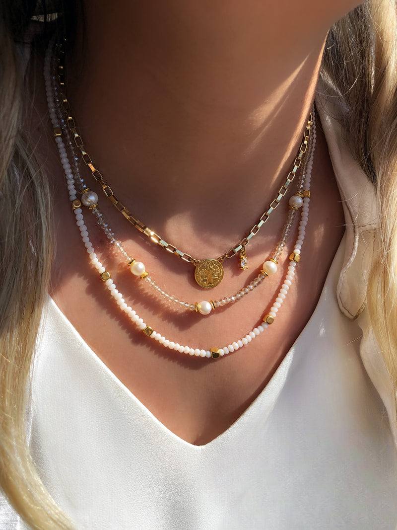 Mix Corrente São Bento, Cristais e Pérola de Água Doce