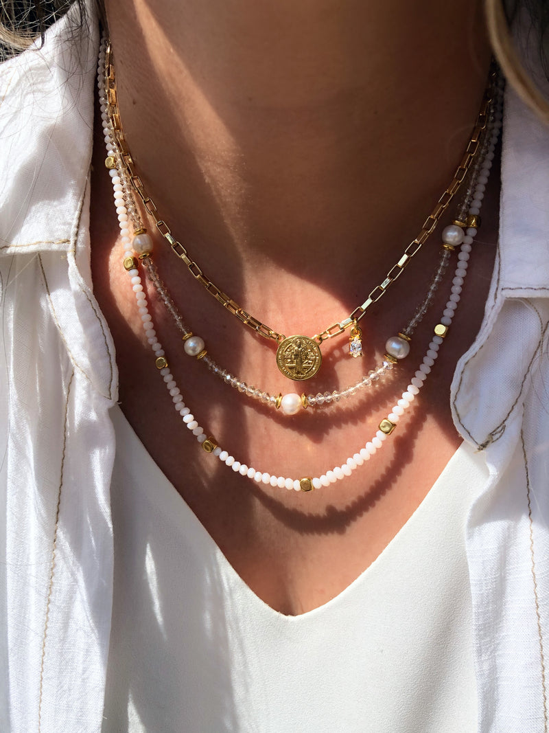 Mix Corrente São Bento, Cristais e Pérola de Água Doce