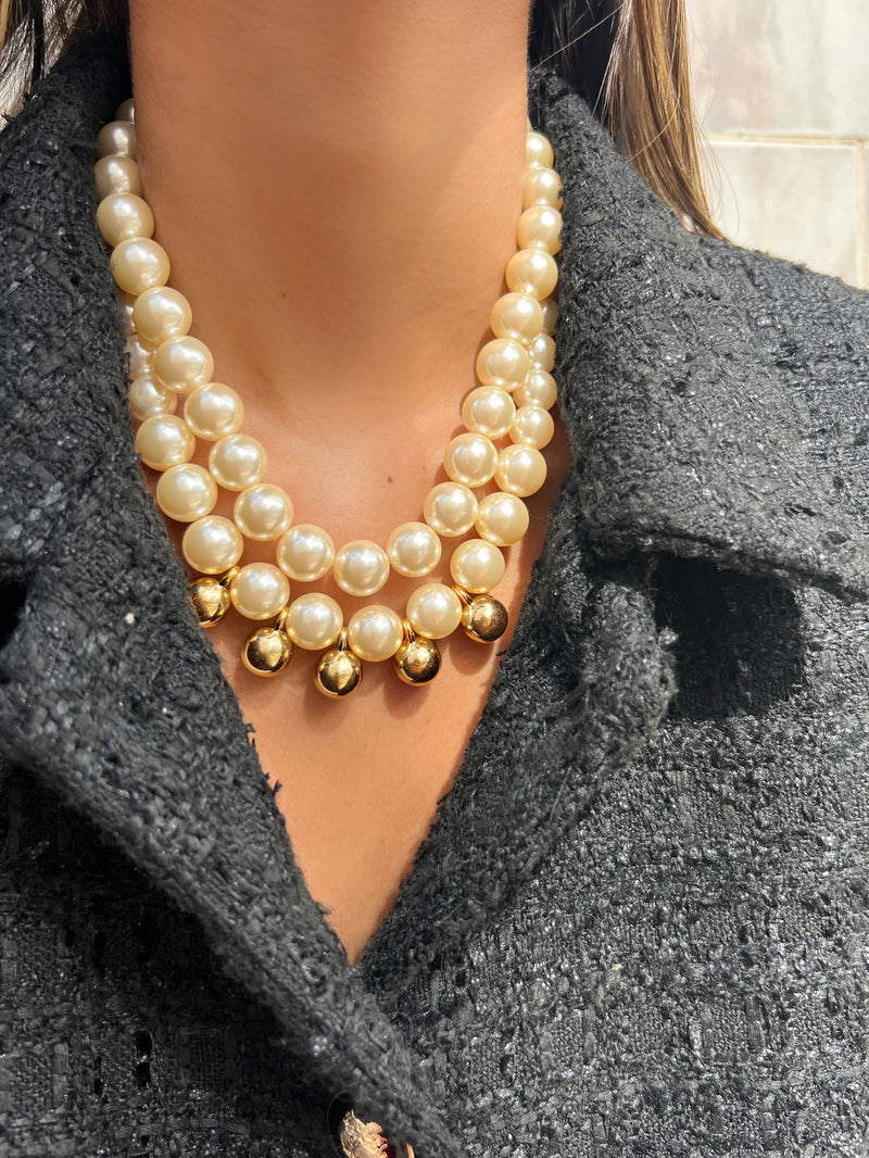 Mix De Colares De Pérolas Pingente Pendurados