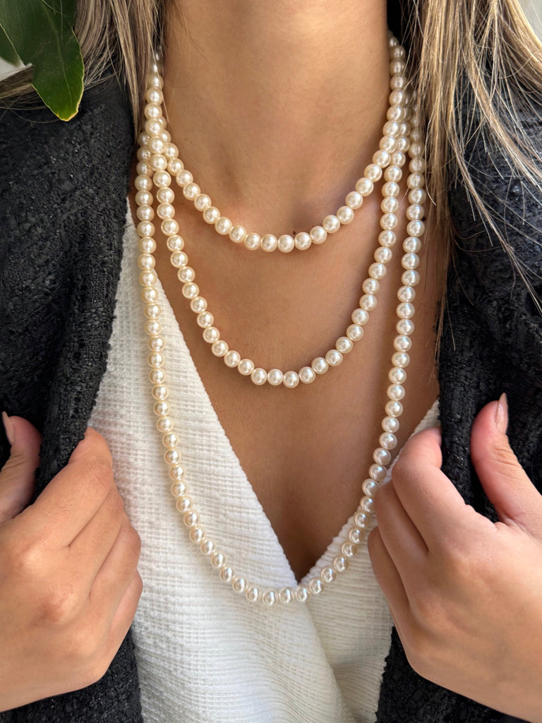 Mix De Colares De Pérolas Volta Única – Tiff Joias