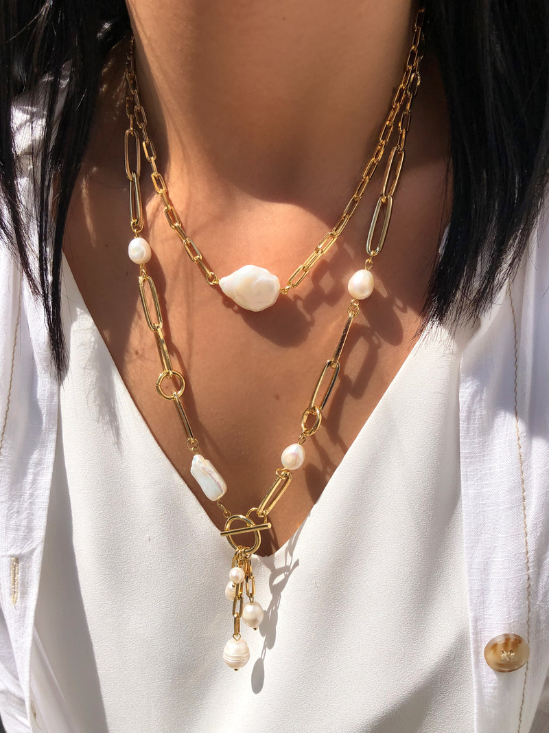 Mix De Colares Elos E Perolas Barroca E Biwa