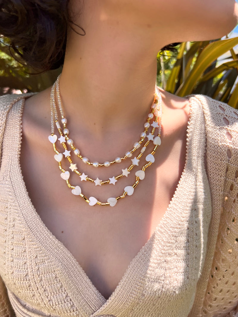 Mix De Colares Louise Canutilhos E Pingentes Madrepérola