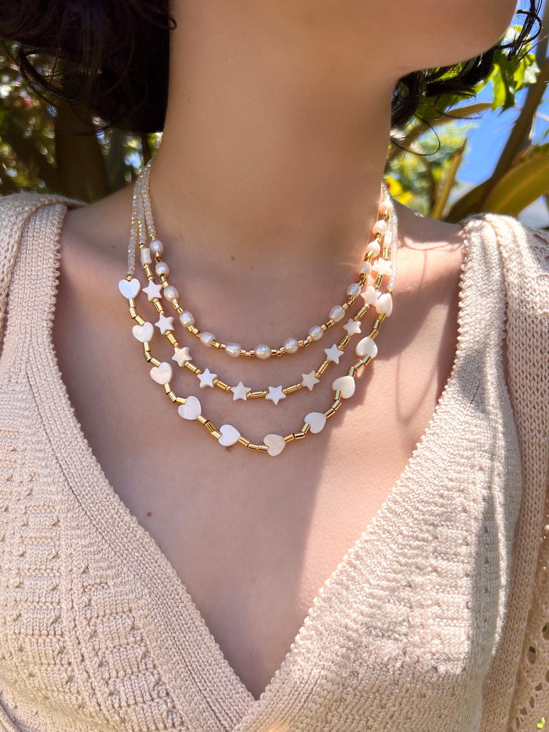 Mix De Colares Louise Canutilhos E Pingentes Madrepérola