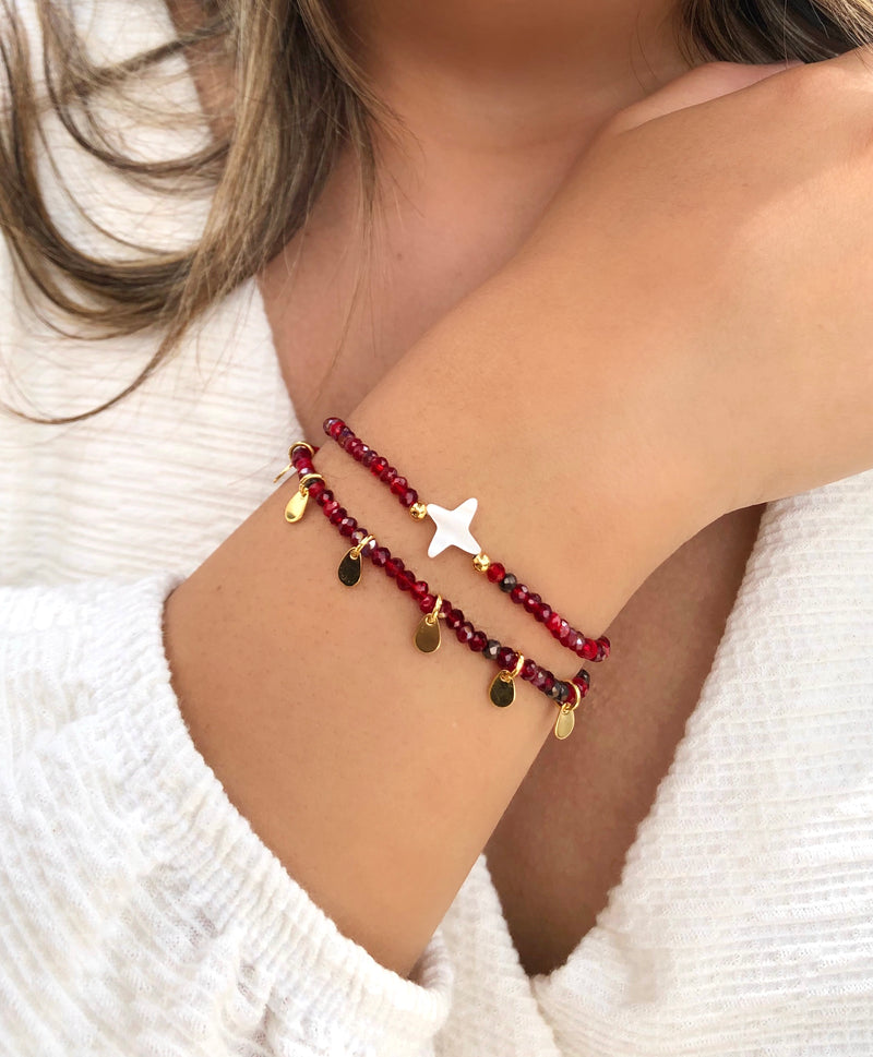 Mix De Pulseiras Lais Vermelho Cherry