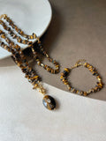 Mix De Dois Colares Cascalho Olho De Tigre