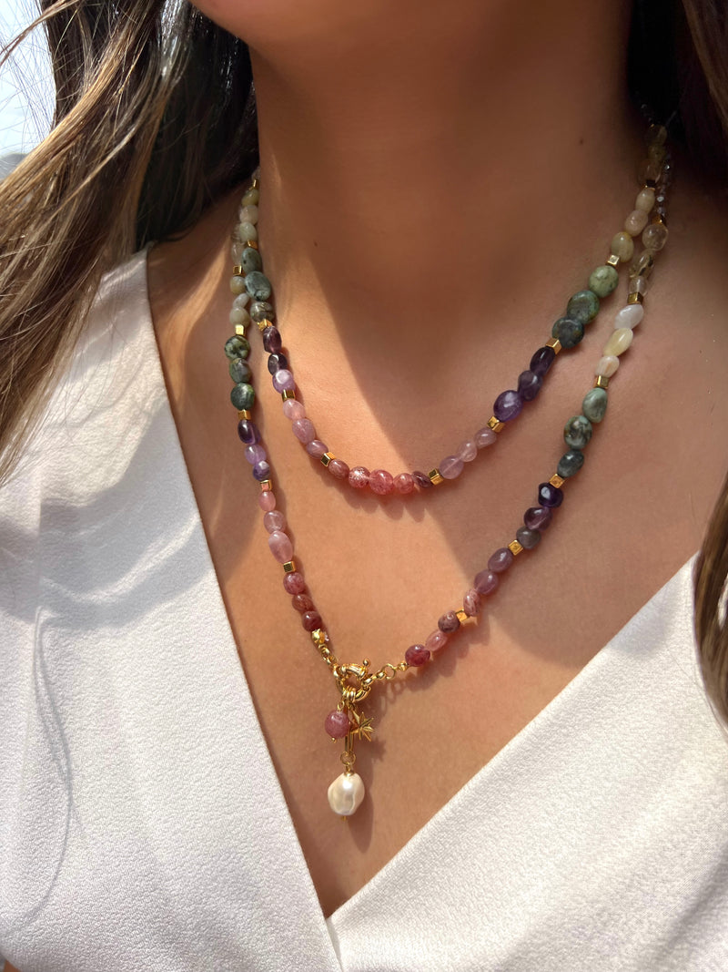 Mix de Colares Pedras Naturais Roladas