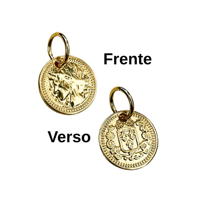 Pingente Moeda Com Fecho