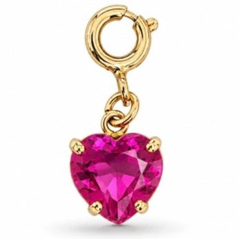 Pingente Coração Cristal Cor Pink Com Fecho