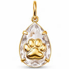 Pingente Cristal Pet Banho Ouro*