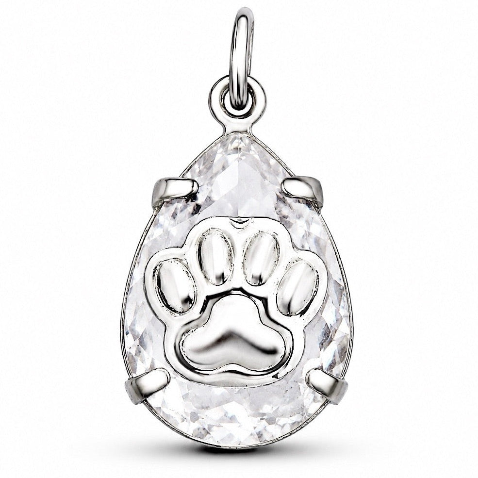 Pingente Cristal Pet Ródio*