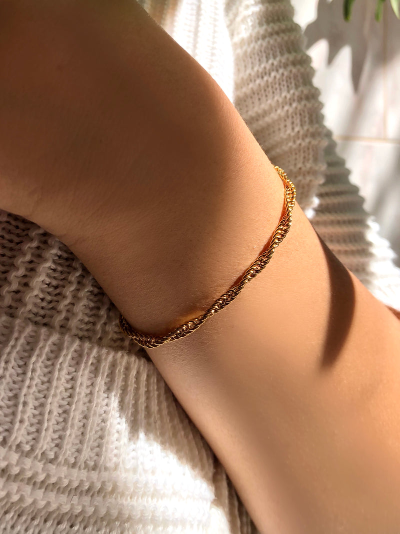 Pulseira Corrente Cordão Baiano 16 cm