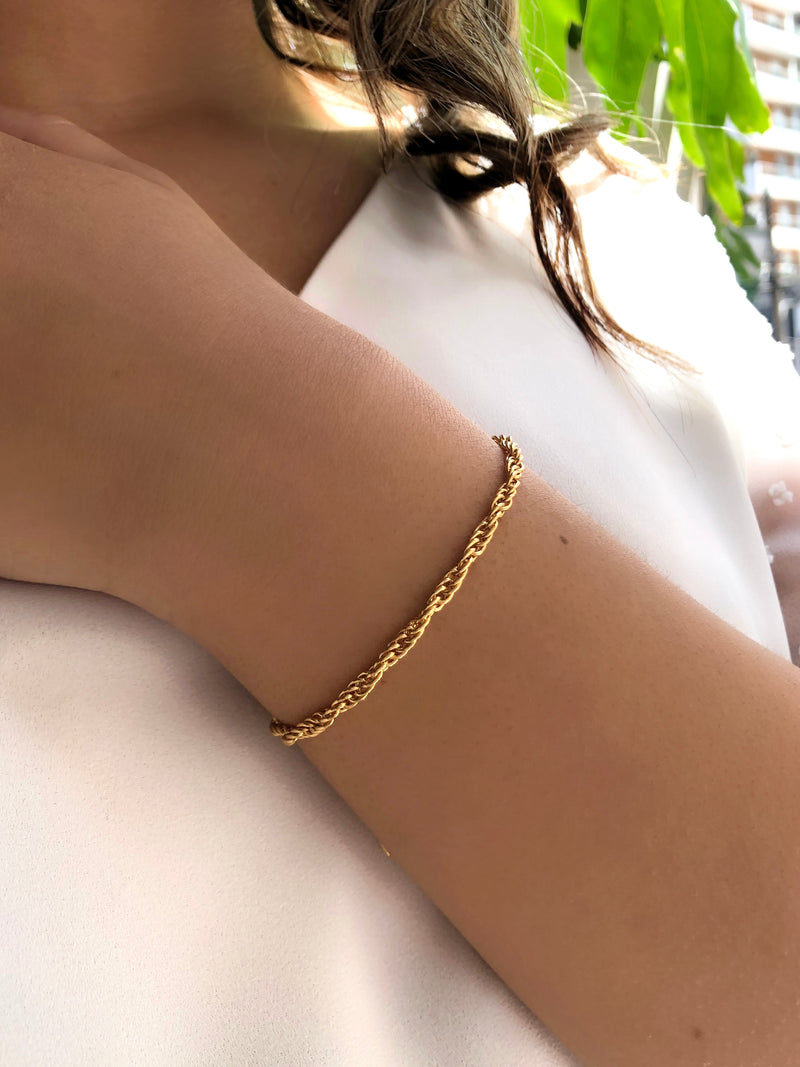 Pulseira Corrente Cordão Baiano 16 cm