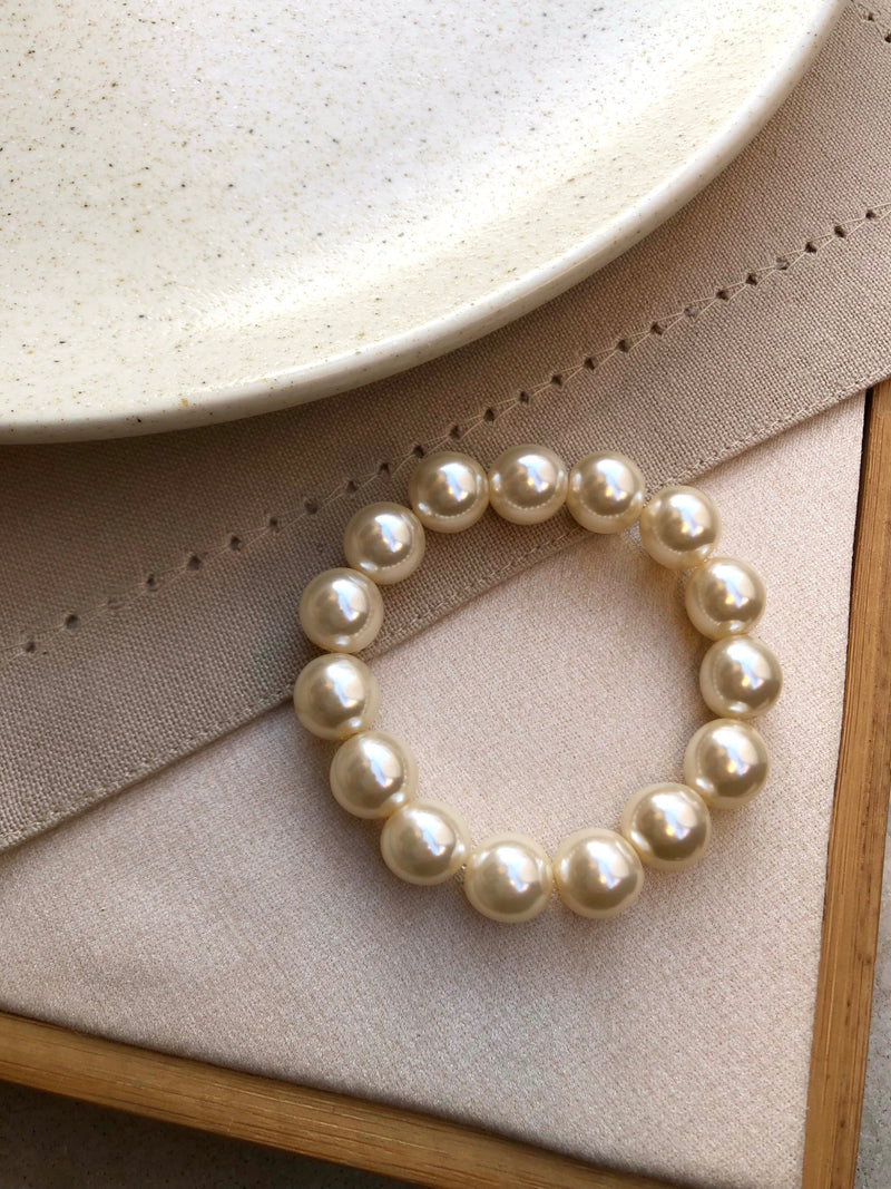 Pulseira De Pérolas Média