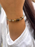 Pulseira Pedra Natural Ágata Marrom 17cm