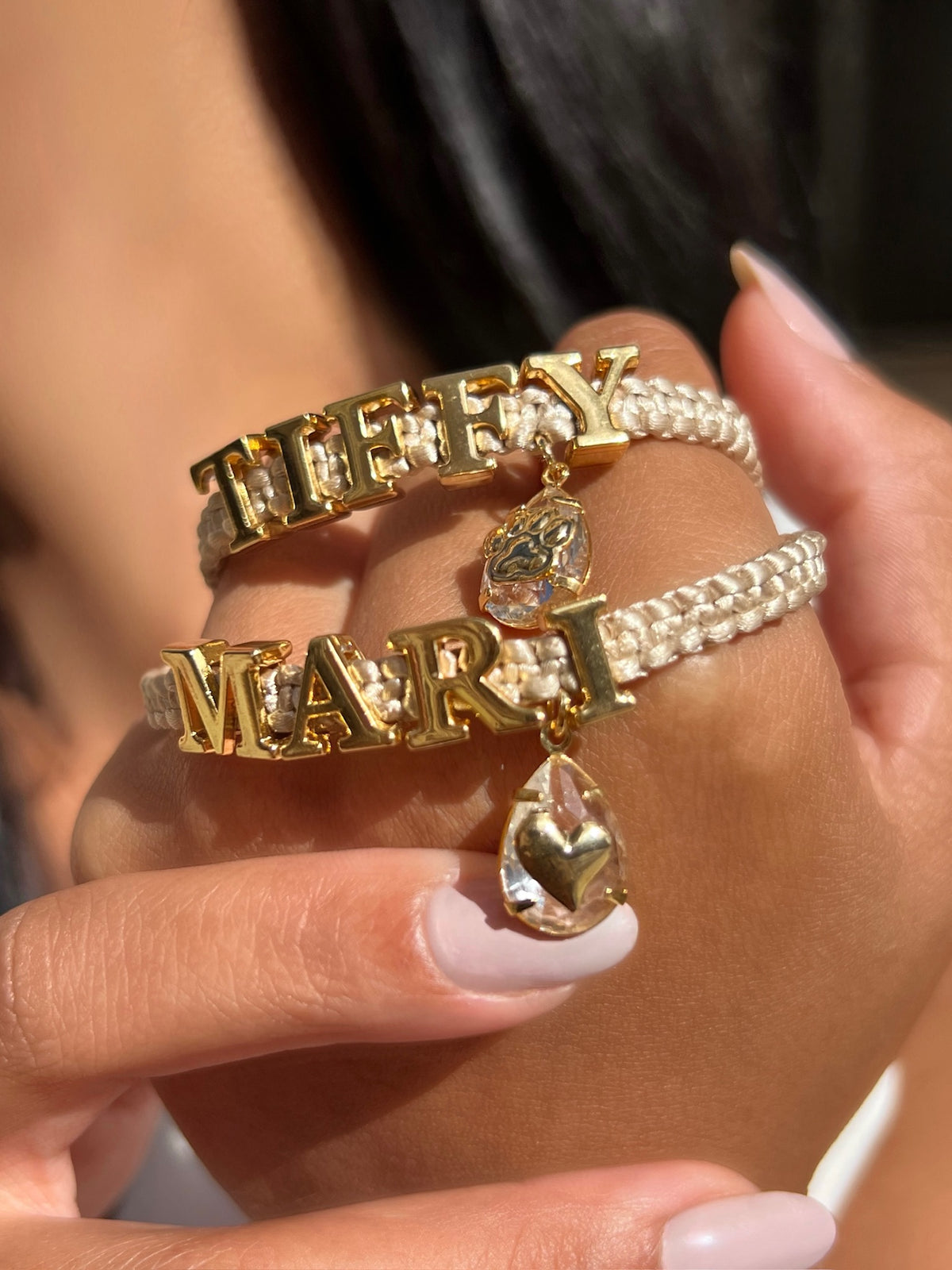 Pulseira Nome + Pin Cristal