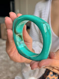 Bracelete Acrílico Quadrado Turquesa