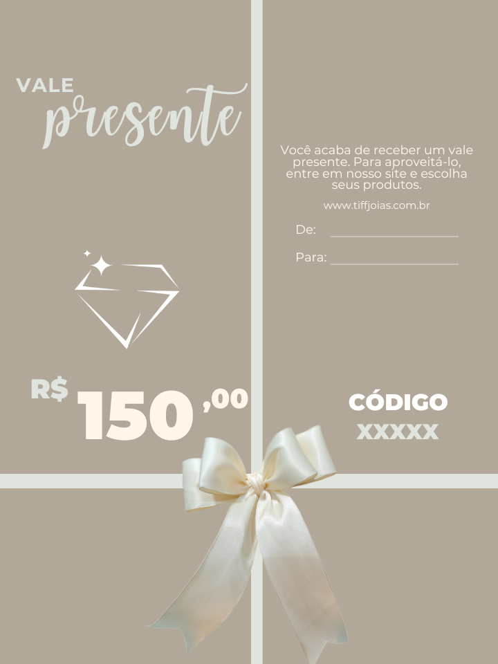 Cartões Presentes Tiff Joias