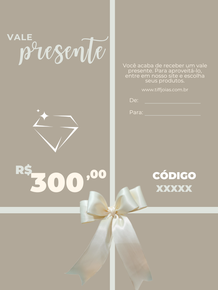 Cartões Presentes Tiff Joias