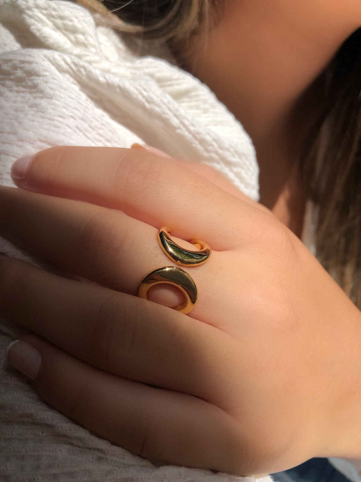 Anel Cecília Em Banho Ouro 18k - Tiff Joias