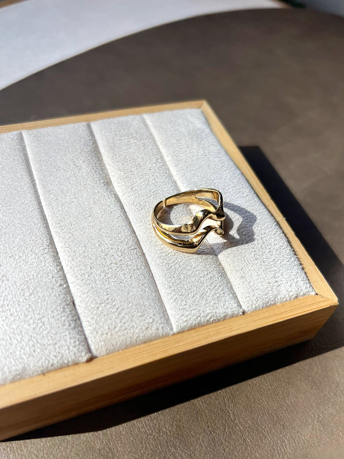 Anel Listras Banho Ouro 18k - Tiff Joias