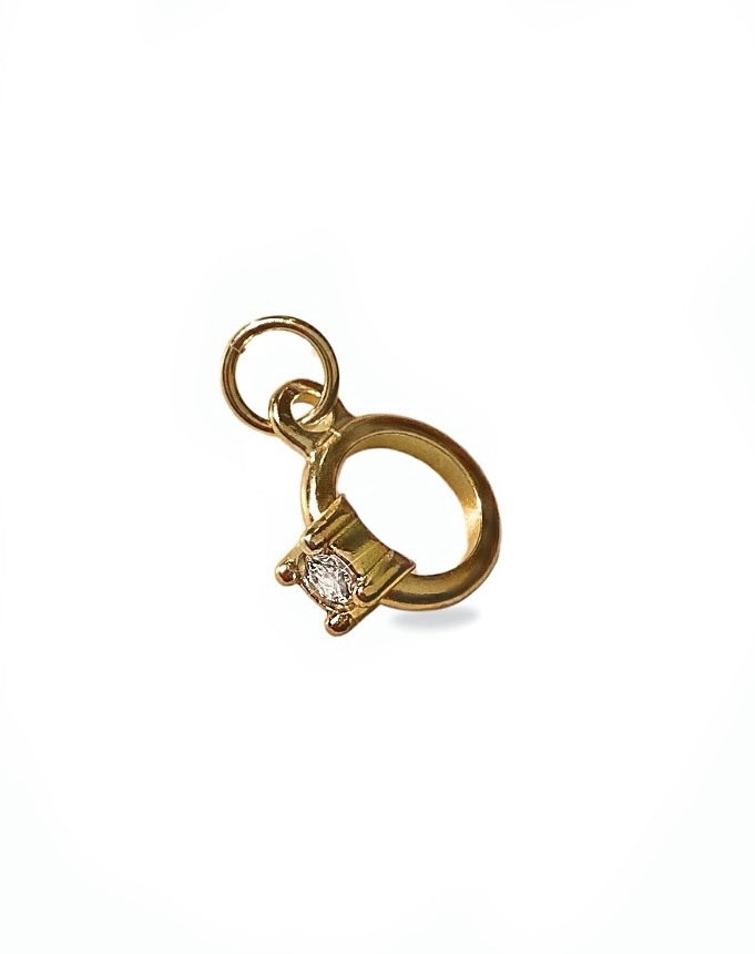 Pingente Anel Noivado Com Fecho