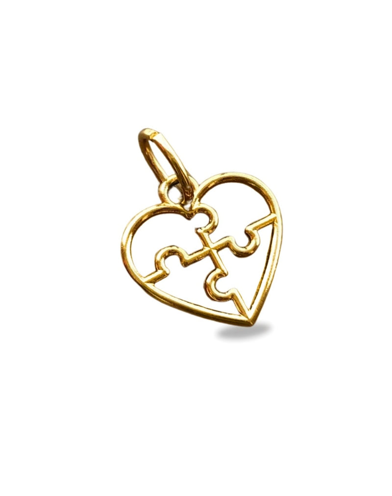 Pingente Coração Autismo Com Fecho