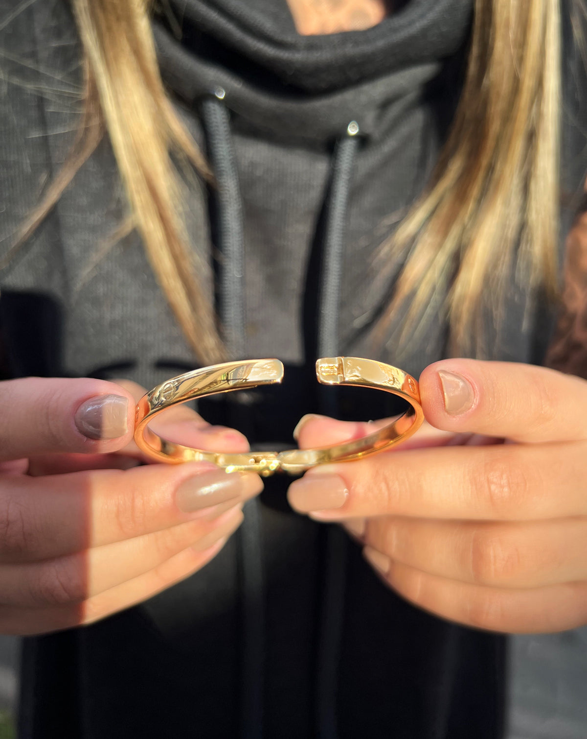Bracelete Fino Parafuso Em Banho Ouro 17cm - Tiff Joias