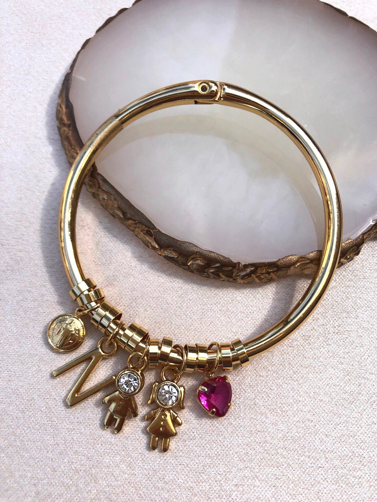 Bracelete Liso Para Pingentes Personalizados - Tiff Joias