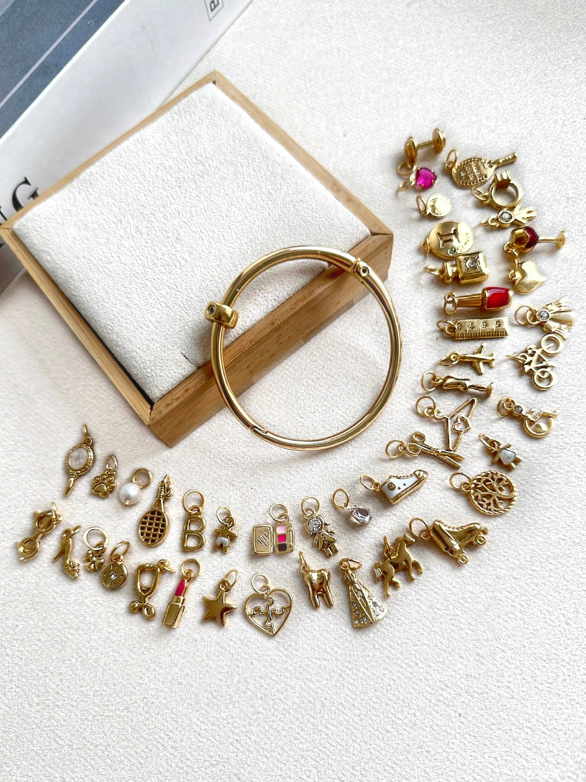 Bracelete Liso Para Pingentes Personalizados - Tiff Joias