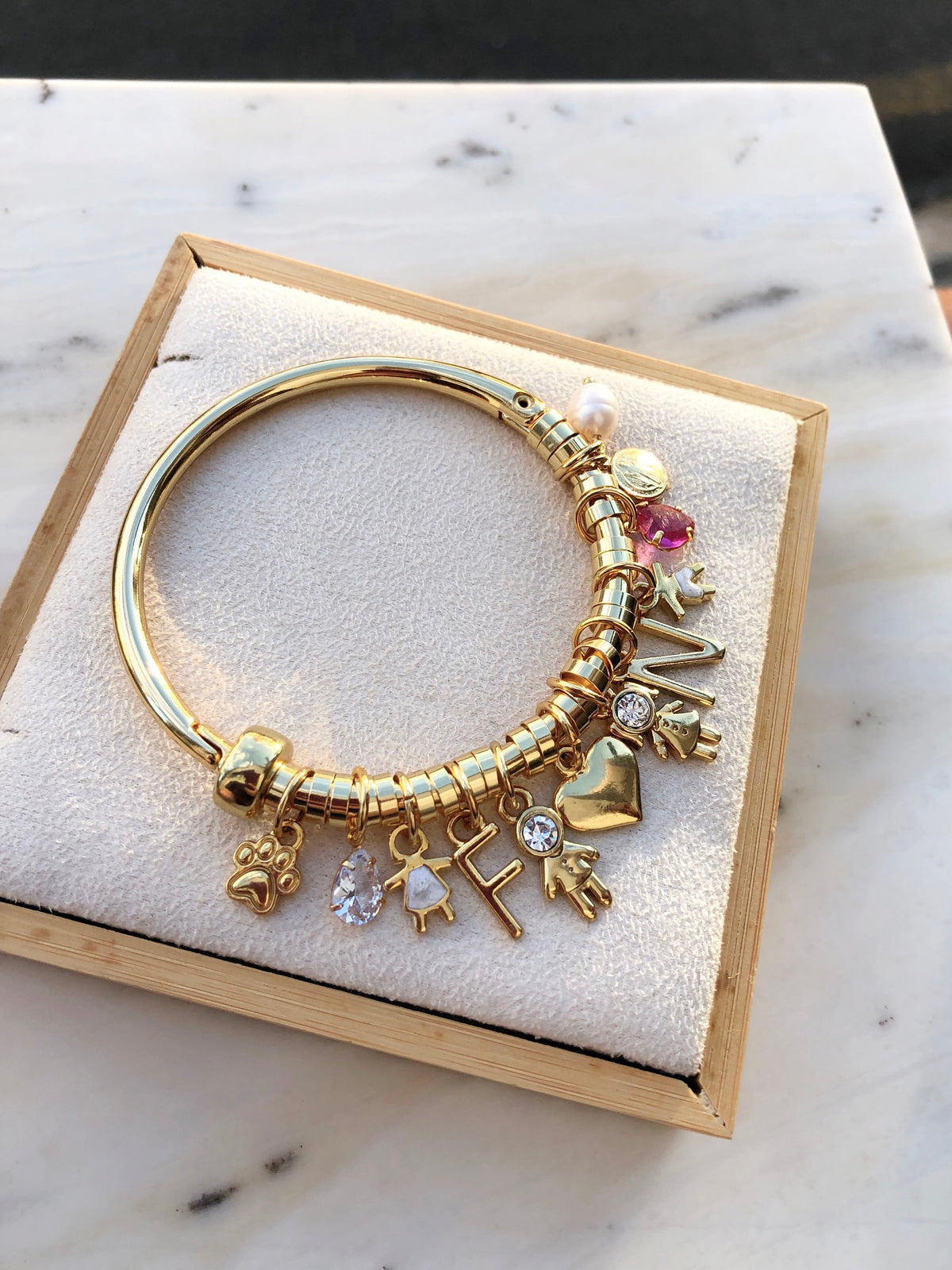 Bracelete Liso Para Pingentes Personalizados - Tiff Joias