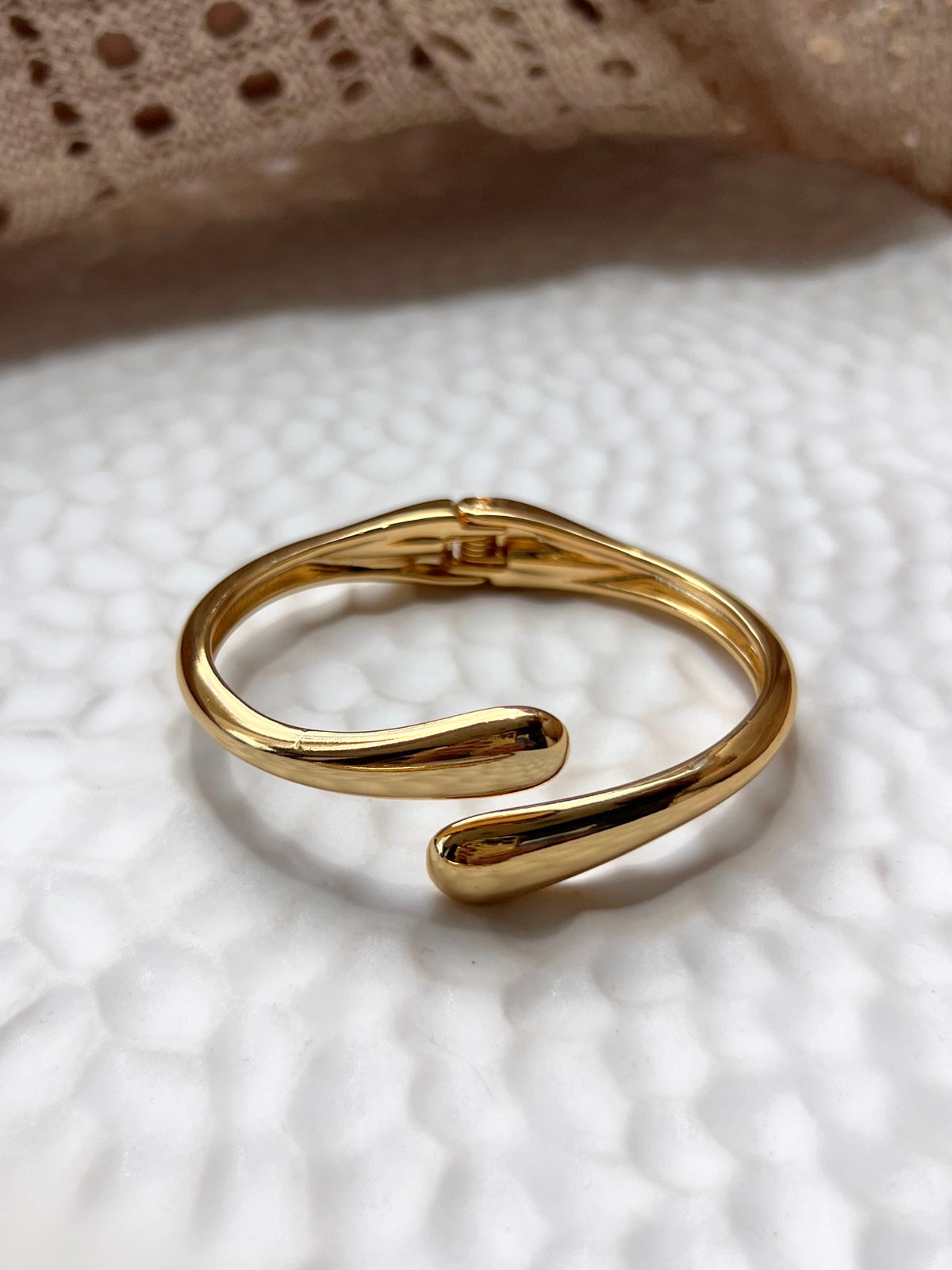 Bracelete Orgânico Banho Ouro 18k - Tiff Joias