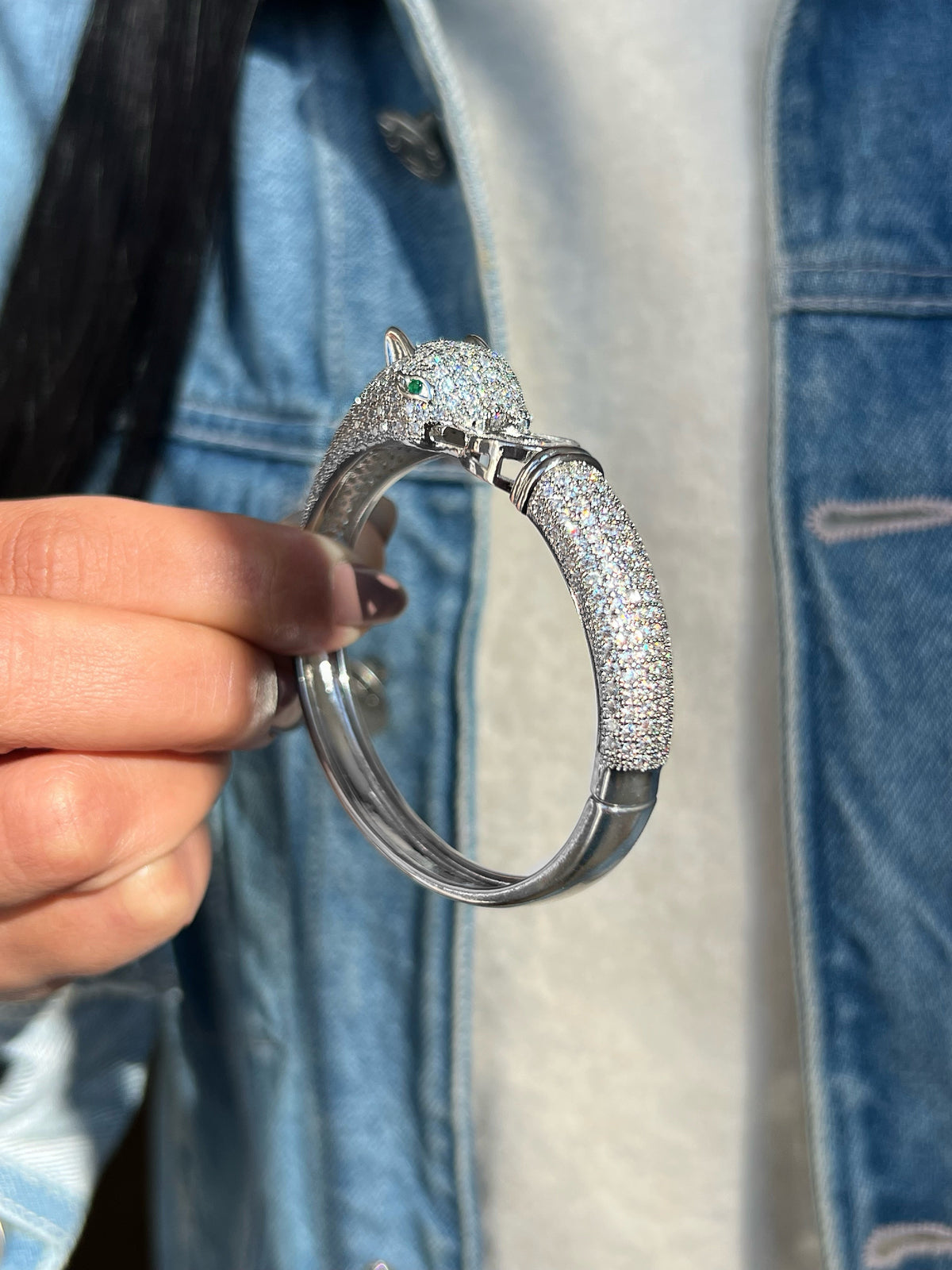 Bracelete Pantera Cravejado Com Zircônias - Tiff Joias