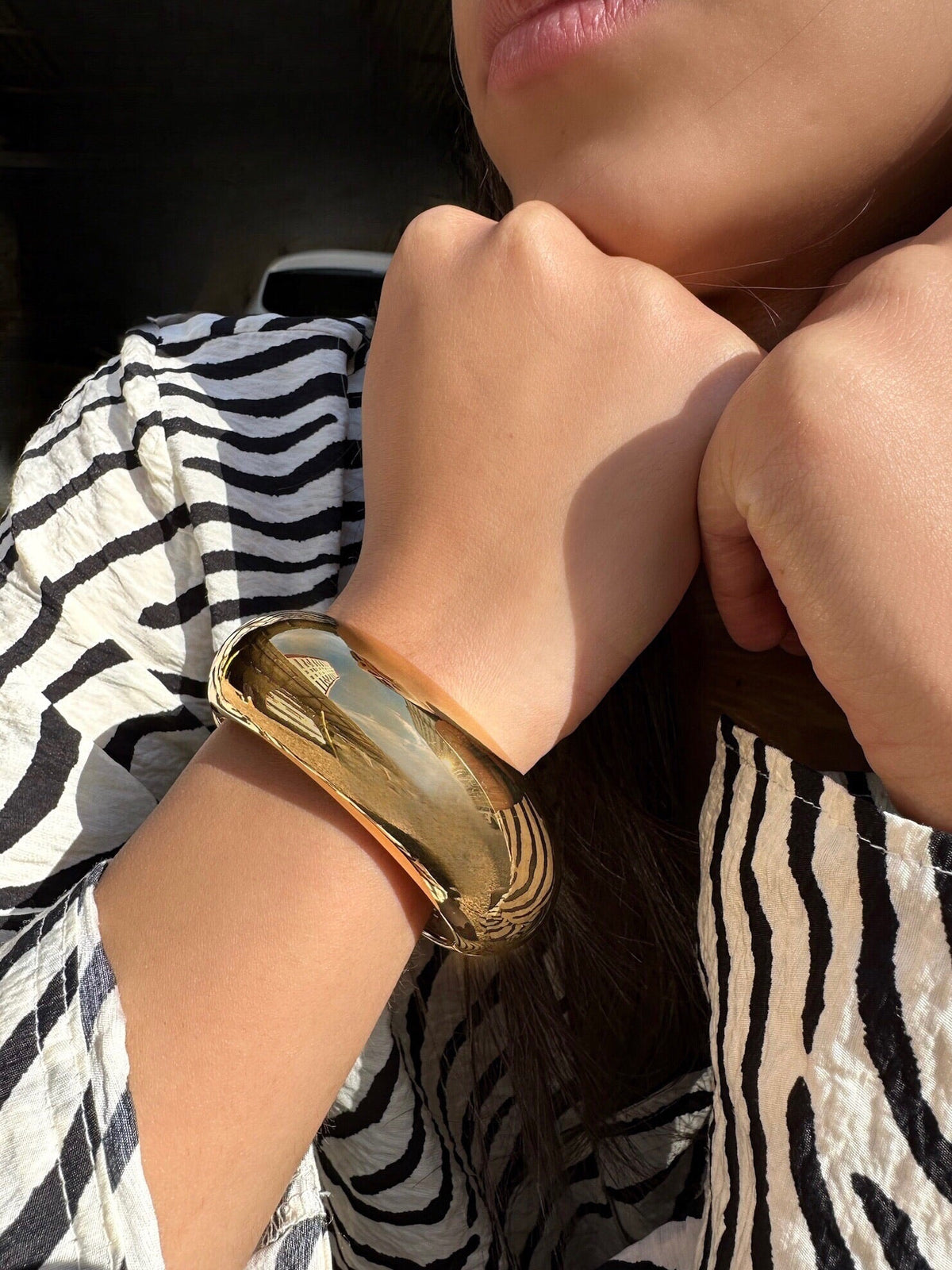Bracelete Puff Em Banho Ouro 18k - Tiff Joias