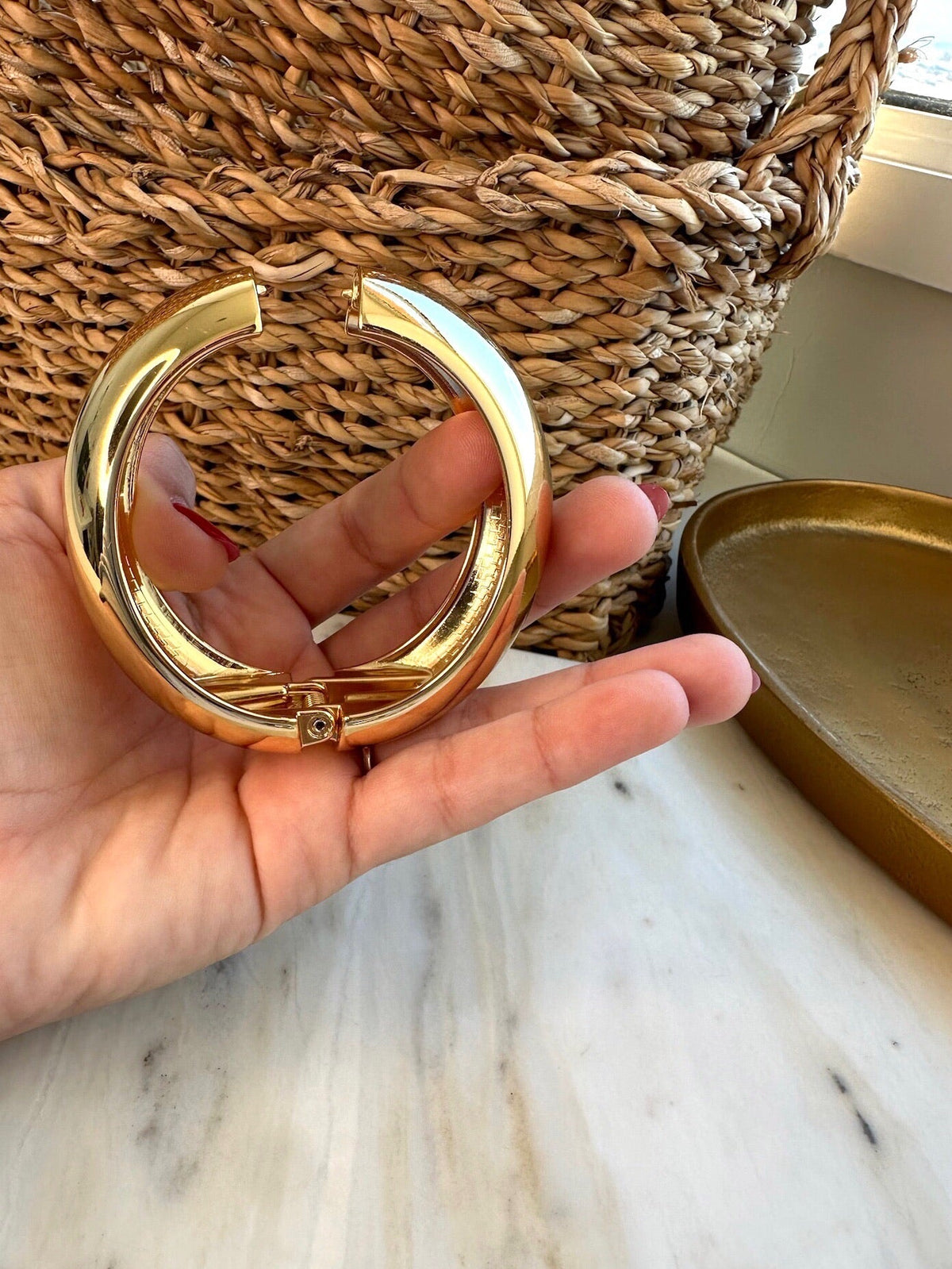 Bracelete Puff Em Banho Ouro 18k - Tiff Joias