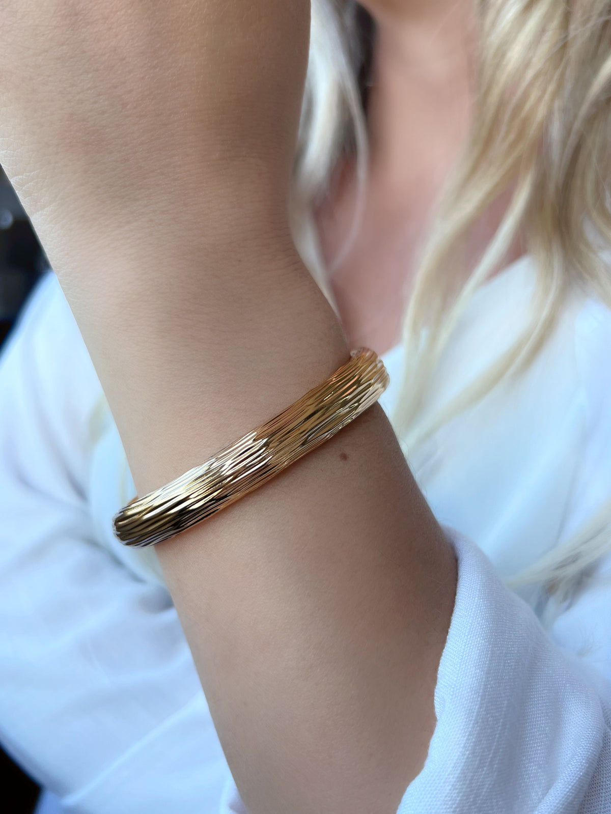 Bracelete Simone Em Banho Ouro 17cm - Tiff Joias