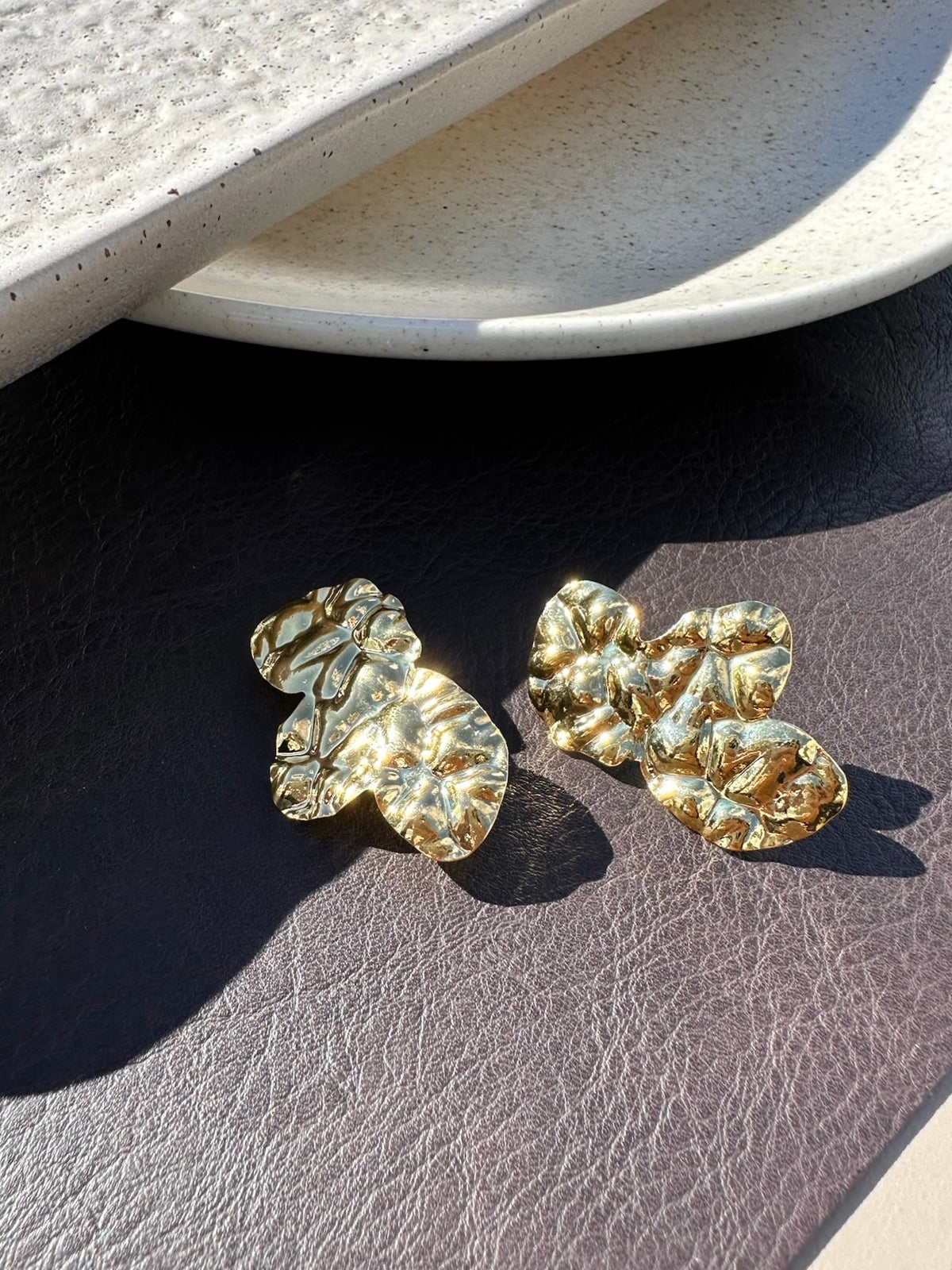 Brinco Ear Cuff Orgânico Banho Ouro 18k - Tiff Joias
