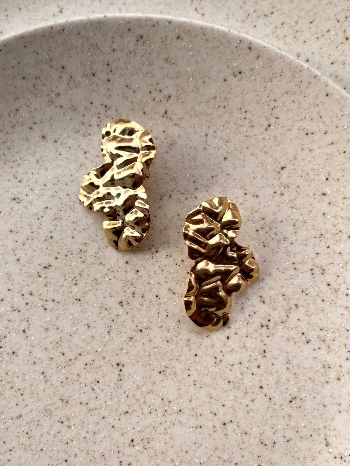 Brinco Ear Cuff Orgânico Banho Ouro 18k - Tiff Joias