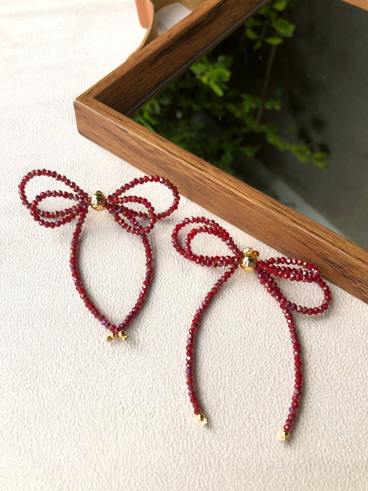 Brinco Laço Vermelho Cherry - Tiff Joias