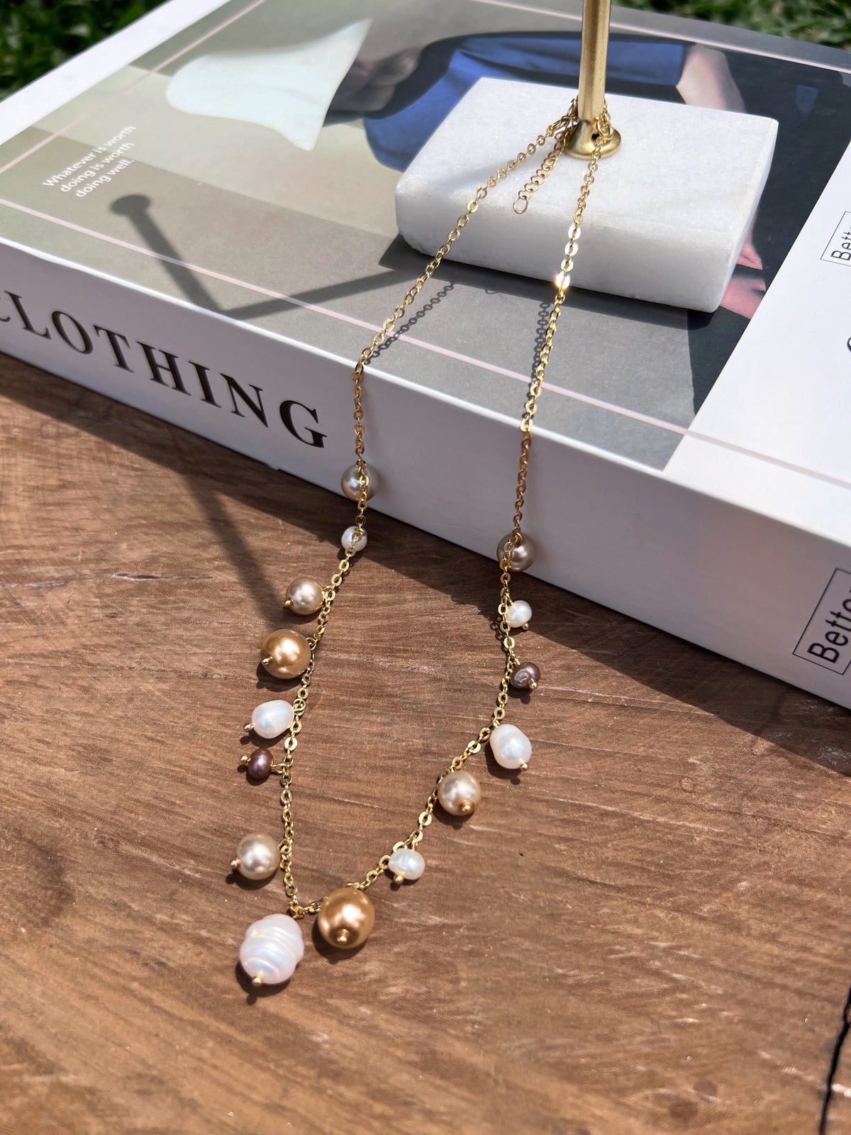 Choker Pérolas Degrade 40cm - Tiff Joias