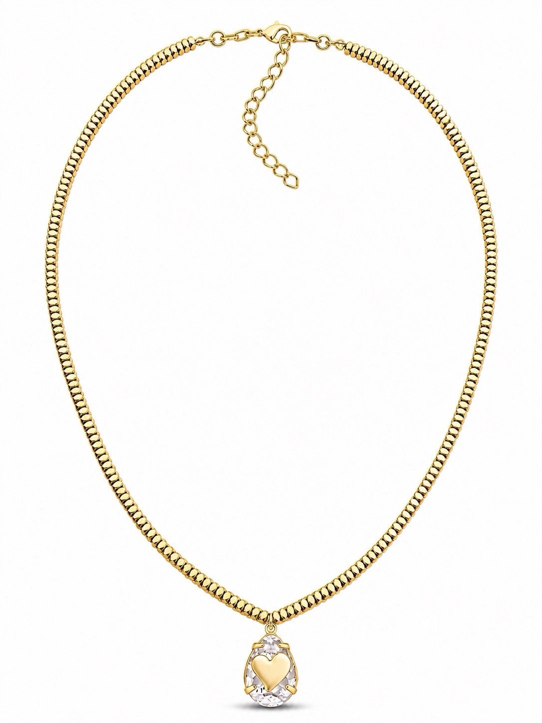 Colar Hematitas Banho Ouro Com Pin Cristal Personalizável 45cm - Tiff Joias