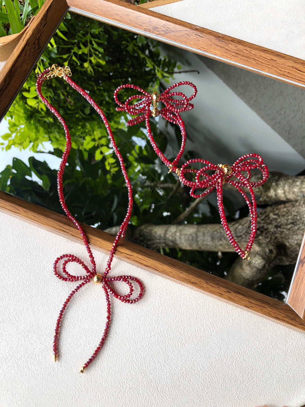 Colar Laço Vermelho Cherry 45cm - Tiff Joias