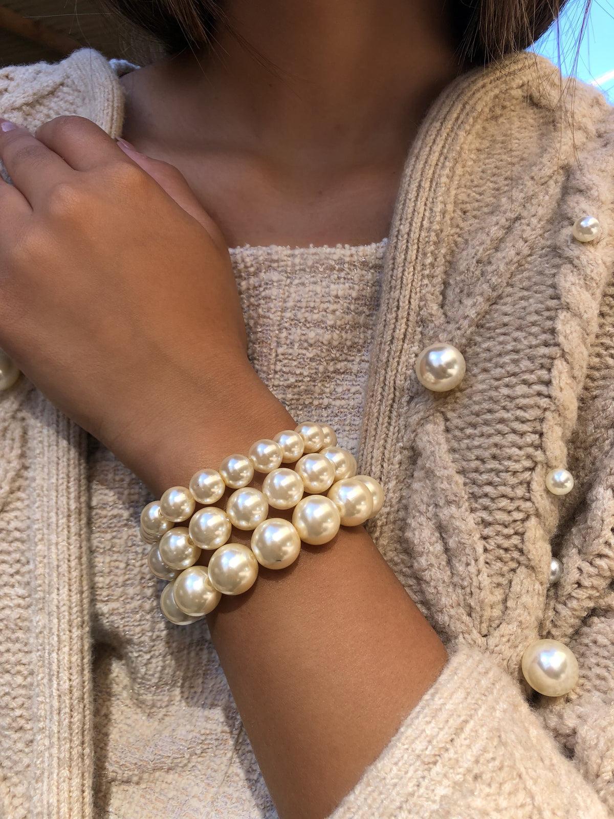 Mix De Pulseiras De Pérolas - Tiff Joias