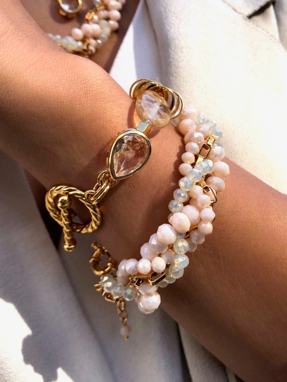 Mix De Pulseiras Rebeca Nude - Tiff Joias
