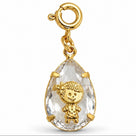 Pingente Cristal Menina Banho Ouro Com Fecho