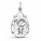 Pingente Cristal Menina Ródio*
