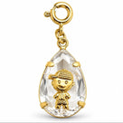 Pingente Cristal Menino Banho Ouro Com Fecho